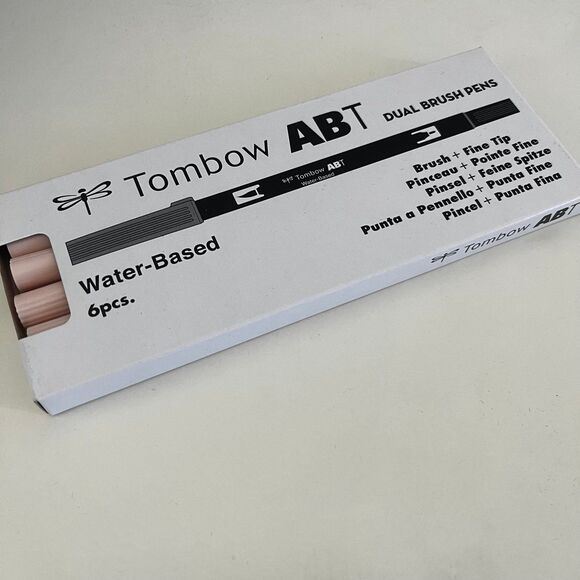 Tombow Marker/Highlighter Dual Brush Pen Water-based Tombow Pack of 6 ABT-850 - Picture 1 of 6